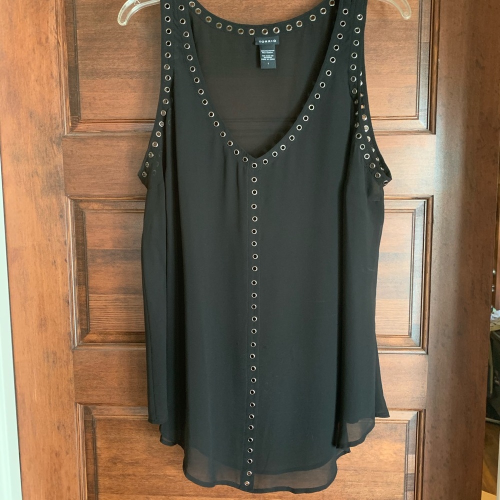 Black tank top